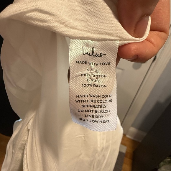 Lulu's White Button-Front Mini Dress - Picture 2 of 12